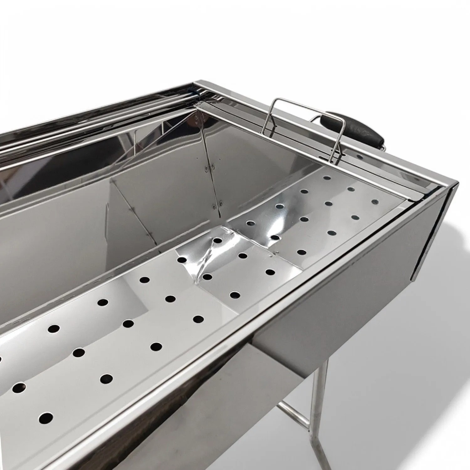 Grillpeter Mangal Kairat Schaschlikgrill Edelstahl Grill mit Grillrost_5