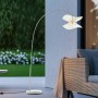 Lindby Bogenleuchte Valdorin Spritzwassergeschützt Modern in Creme aus Textil 1-flammig E27_4