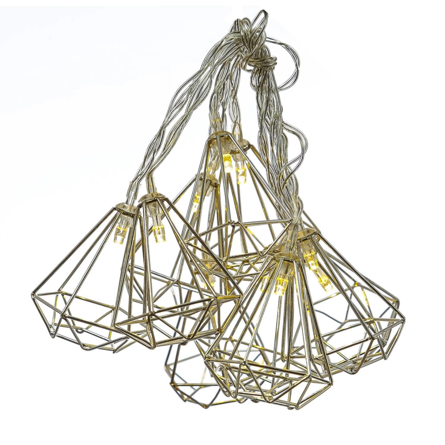 Marelida LED Deko Lichterkette RUBIN Diamant Retro Timer Tischdeko 160cm Si günstig online kaufen