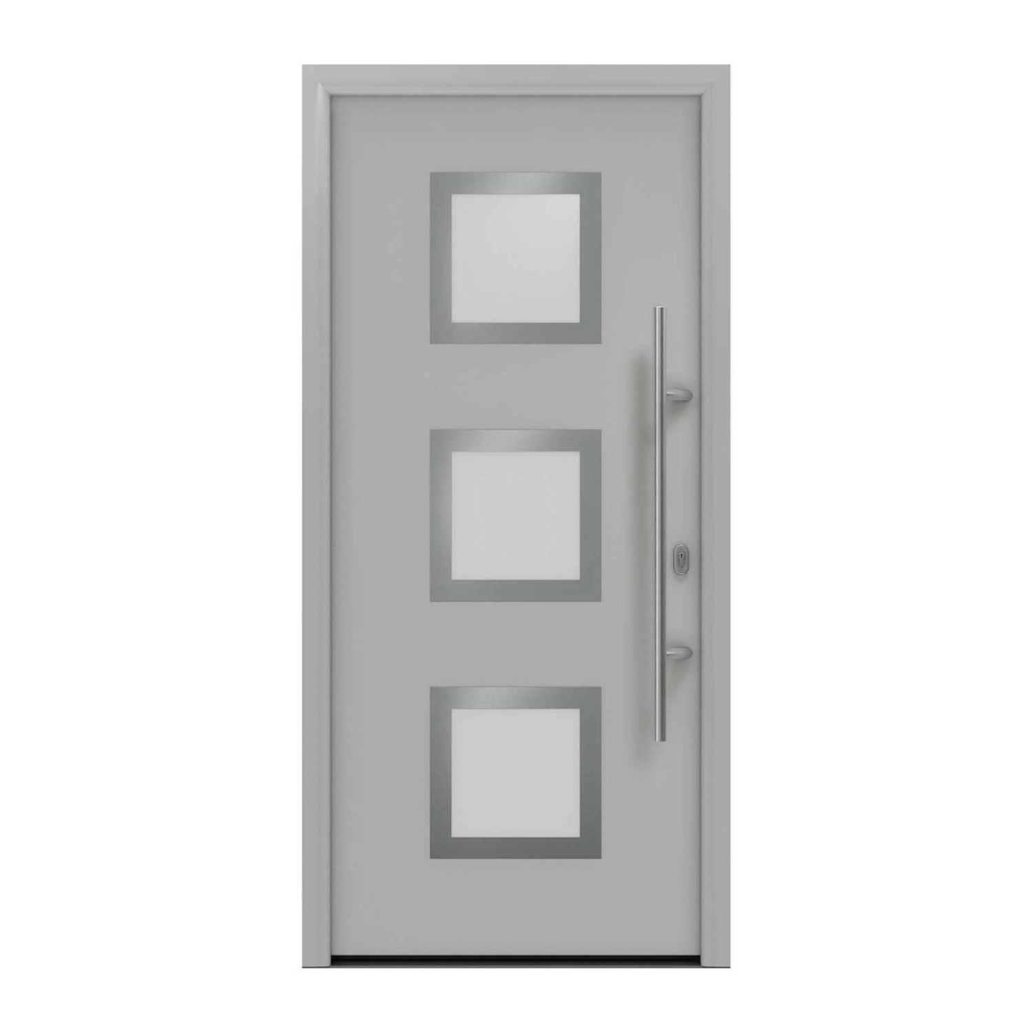 EcoStar Haustür Isopro IP 810S Weißaluminium 110 cm x 210 cm DIN R günstig online kaufen