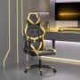 Schwarzer & goldener Gaming-Stuhl mit Massagefunktion von vidaXL.