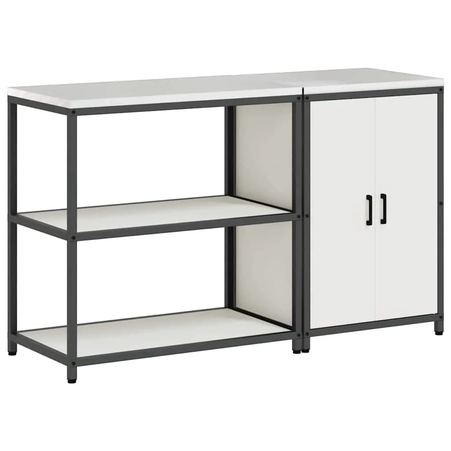 vidaXL Aufbewahrungsset für die Küche 2 Stk Weiß Kaltgewalzter Stahl 339266 günstig online kaufen