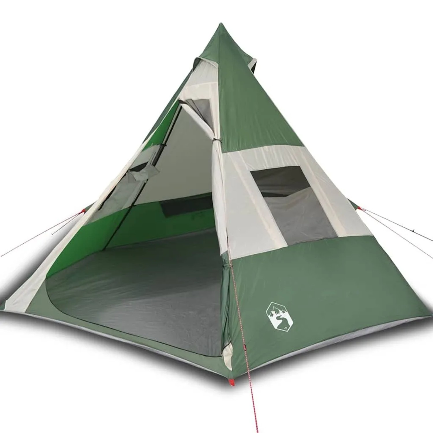 Furnicato Campingzelt Tipi Zelt 350 X 350 X 233 Cm Grün