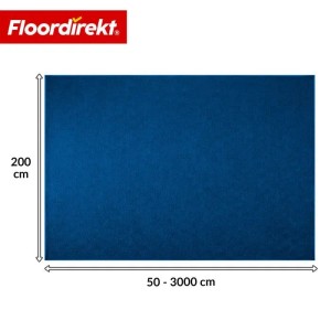 Dunkelblauer Floordirekt Nadelvlies Teppich Malta, 200x400 cm, Meterware.