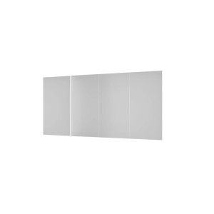 Duschparadies 380 x 210cm Duschrückwand Duschrückwände Wandverkleidung Premium Aluverbundplatte 3mm Fliesenersatz Matt Weiß 4 Stück Zusammenbau