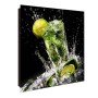 Banjado Schlüsselkasten mit Glasfront, 30x30cm, Motiv Brasilianischer Cocktail, 50 Haken.