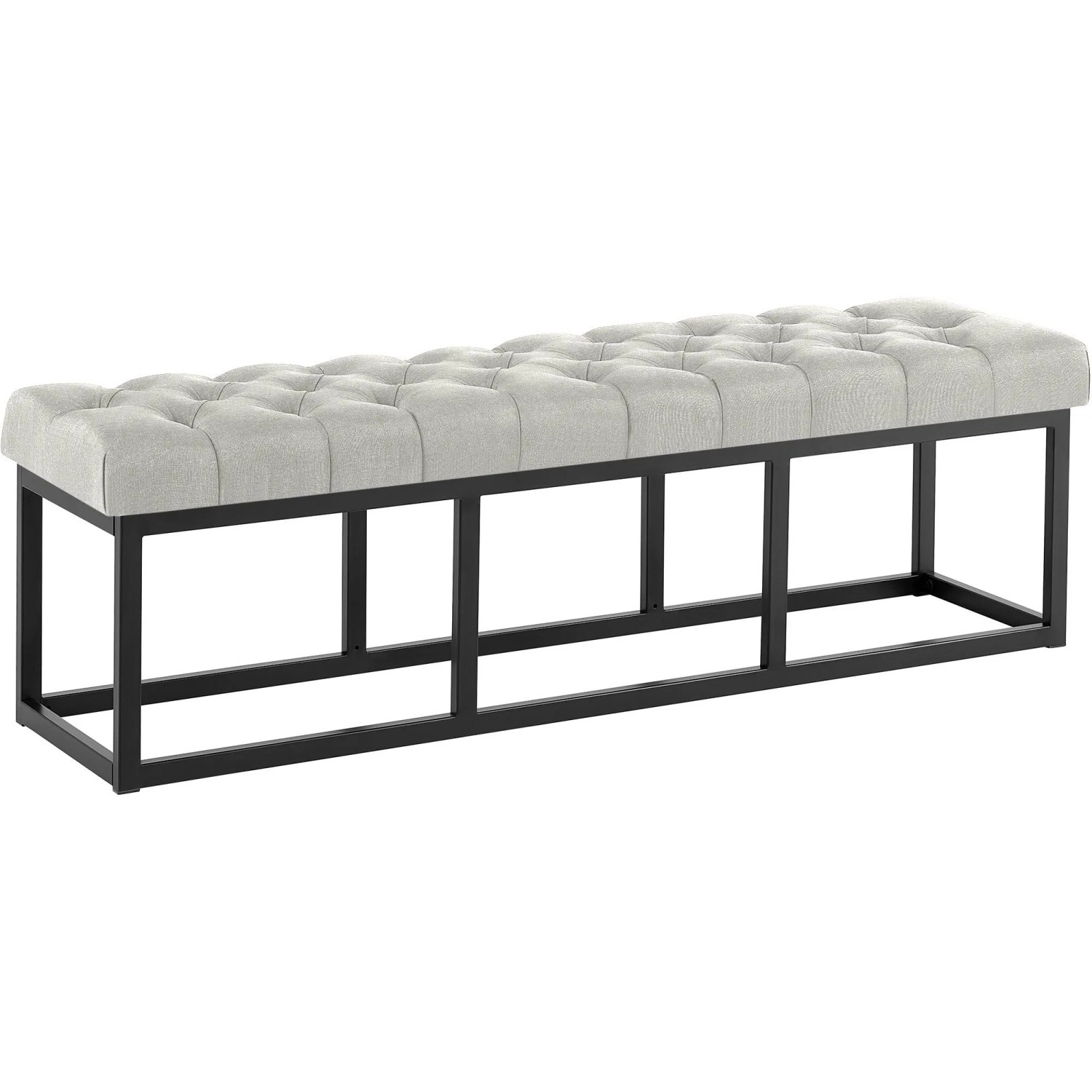 CLP Sitzbank Amun Stoff Schwarz grau/150 cm