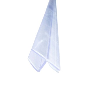 Transparente Bagnoxx Duschdichtung für 8mm Glas, 180 Grad Anschlagdichtung, 2m Länge.