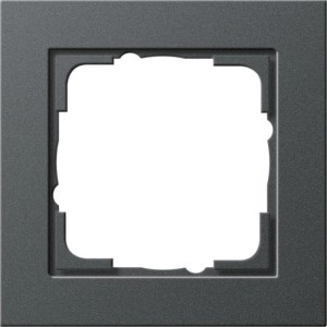 Gira E2 Abdeckrahmen 1-fach in Anthrazit für Schalter und Steckdosen.