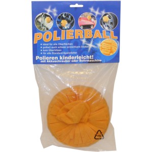Oranger Polierball für Bohrmaschine/Akkuschrauber zur Autopflege, verpackt.