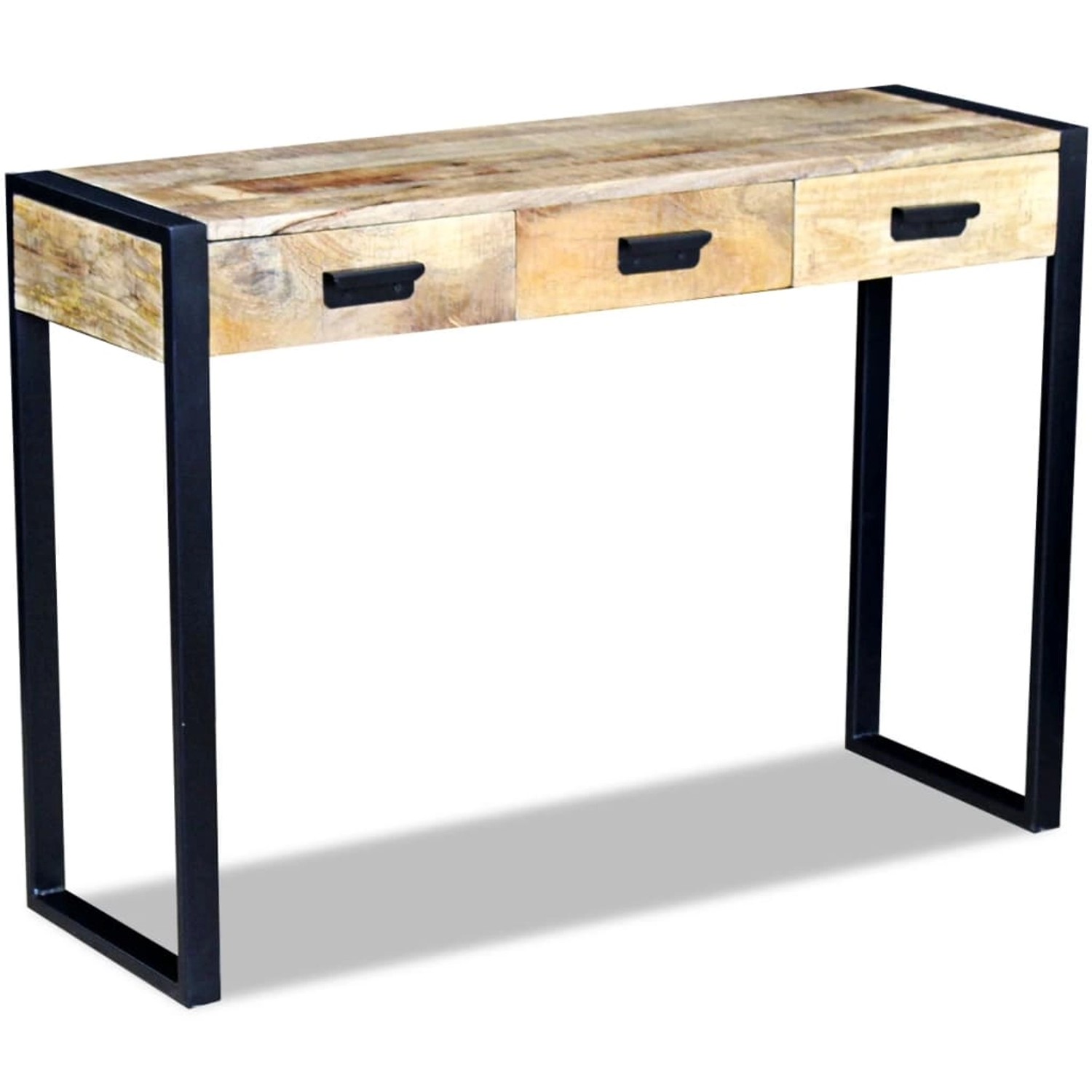 Konsolentisch Mit 3 Schubladen Mangoholz Massiv 110x35x78 Cm günstig online kaufen