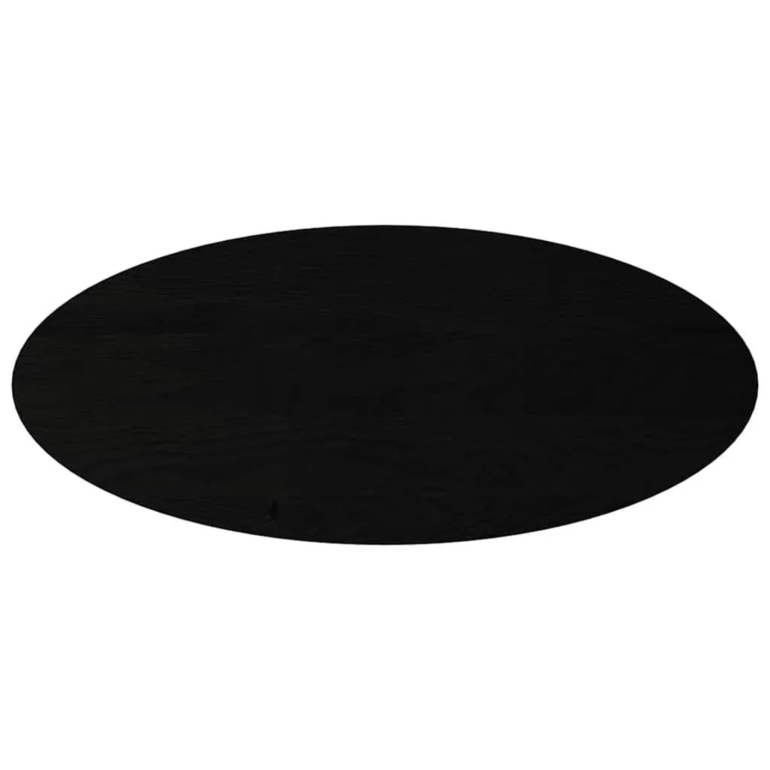 vidaXL Tischplatte Dunkelbraun 140x60x2 cm Massivholz Eiche Oval 4009056