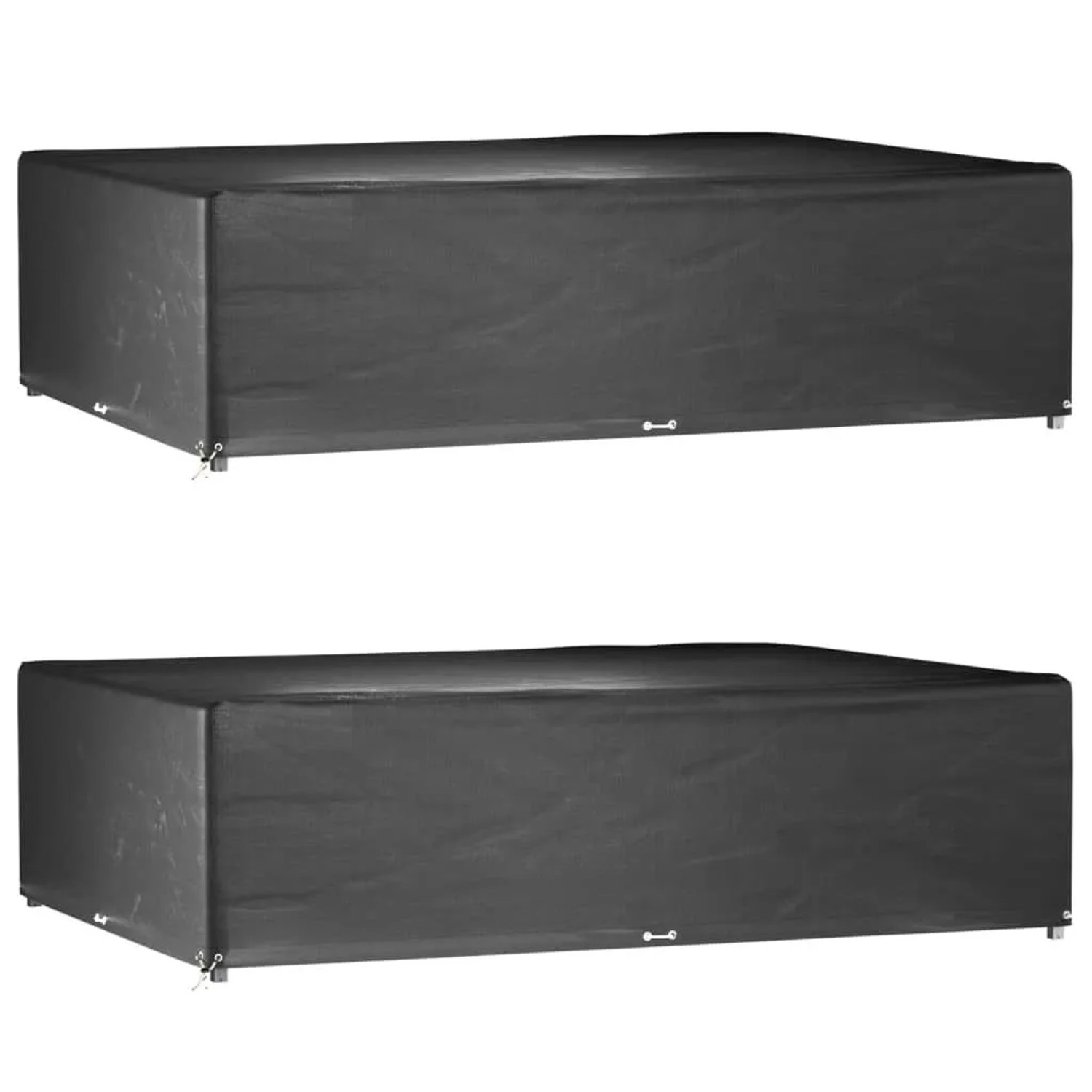 vidaXL Gartenmöbel-Abdeckungen 2 Stk 16 Ösen 300x200x75 cm Rechteckig 3155363