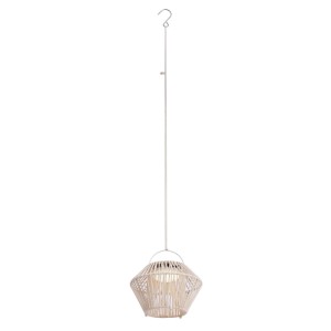 QAZQA Böhmische Tischleuchte Beige inkl  LED 3 Stufen Dimmbar IP54 Solar Wiederaufladbar Duco