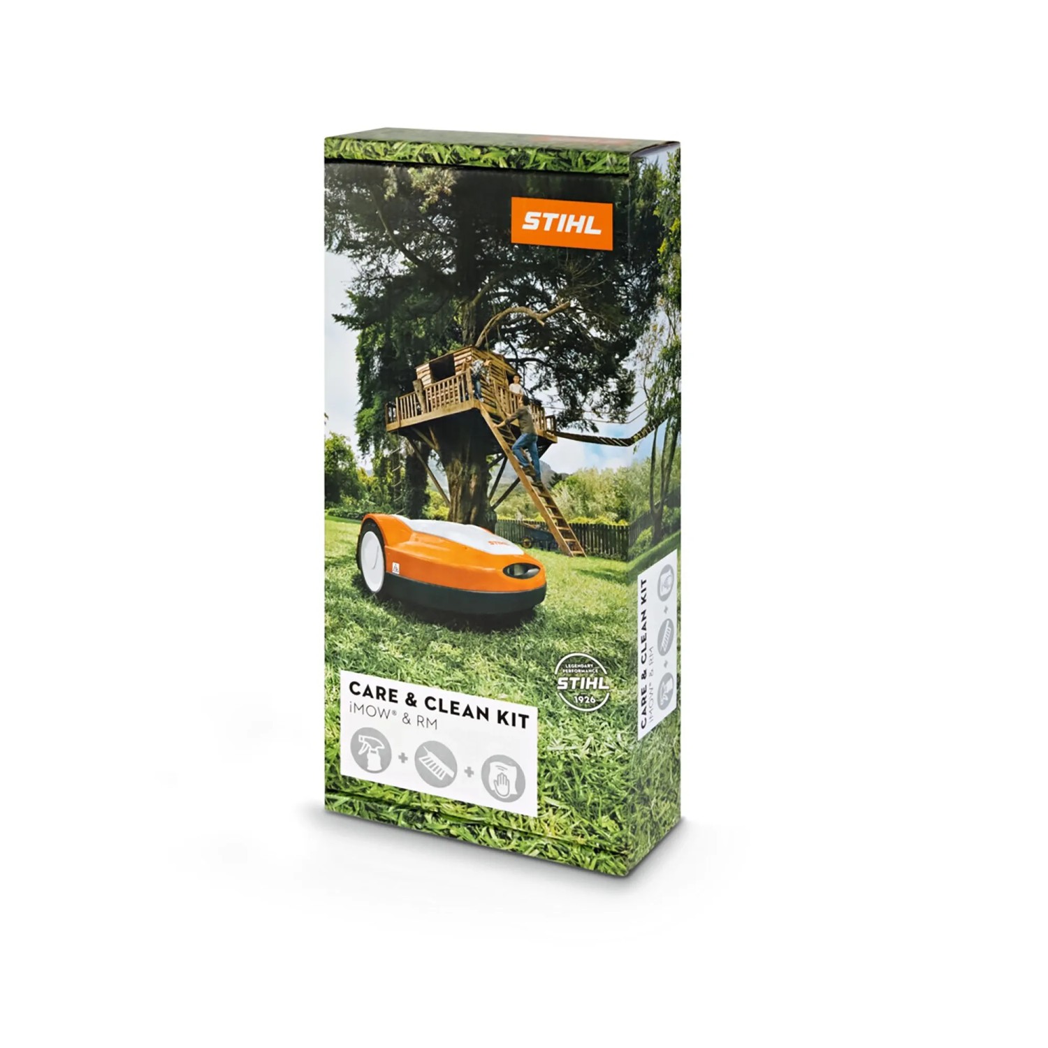 Stihl Pflege-Kit Care & Clean iMow und Rasenmäher Orange-Grau_2