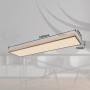 Globo LED-Deckenleuchte Doro, graphitfarben, 1200x300x75mm. Modernes LED-Panel mit Holzoptik.
