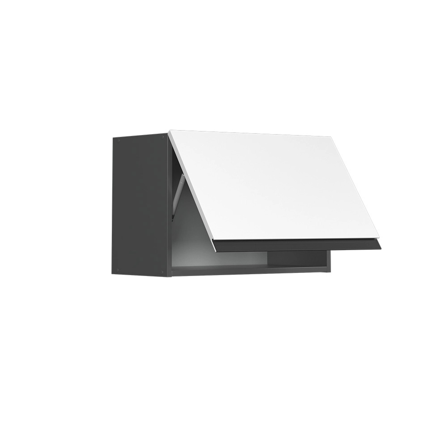 Vicco Hängeschrank R-Line, 60 cm, weiß/anthrazit, mit J-Shape Front für die Küche.