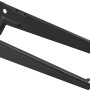 Schwarzes Metall-Winkelträger-Set, 38 cm, für Regalböden und Wandschienen.