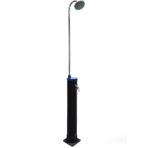 Steinbach Solardusche Speed Shower mit 20 l Tank, Gartendusche mit Monsunkopf und Handtuchhalter.