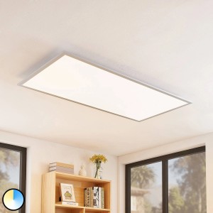 Dimmbares Lindby LED Panel Zento in Alu, 120x60cm, für Küche & Wohnraum.