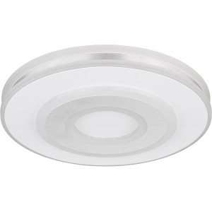 Weiße LED-Deckenleuchte Maru von Globo, dimmbar mit Fernbedienung, 48W, Metall.