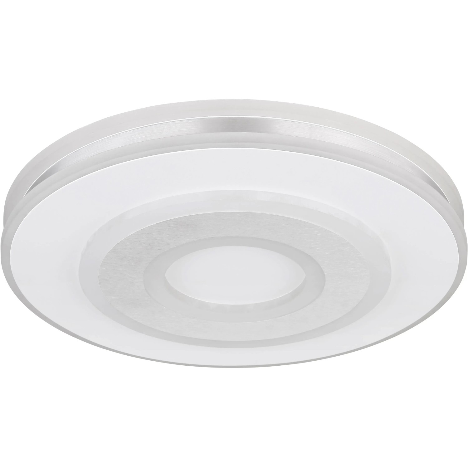 Weiße LED-Deckenleuchte Maru von Globo, dimmbar mit Fernbedienung, 48W, Metall.