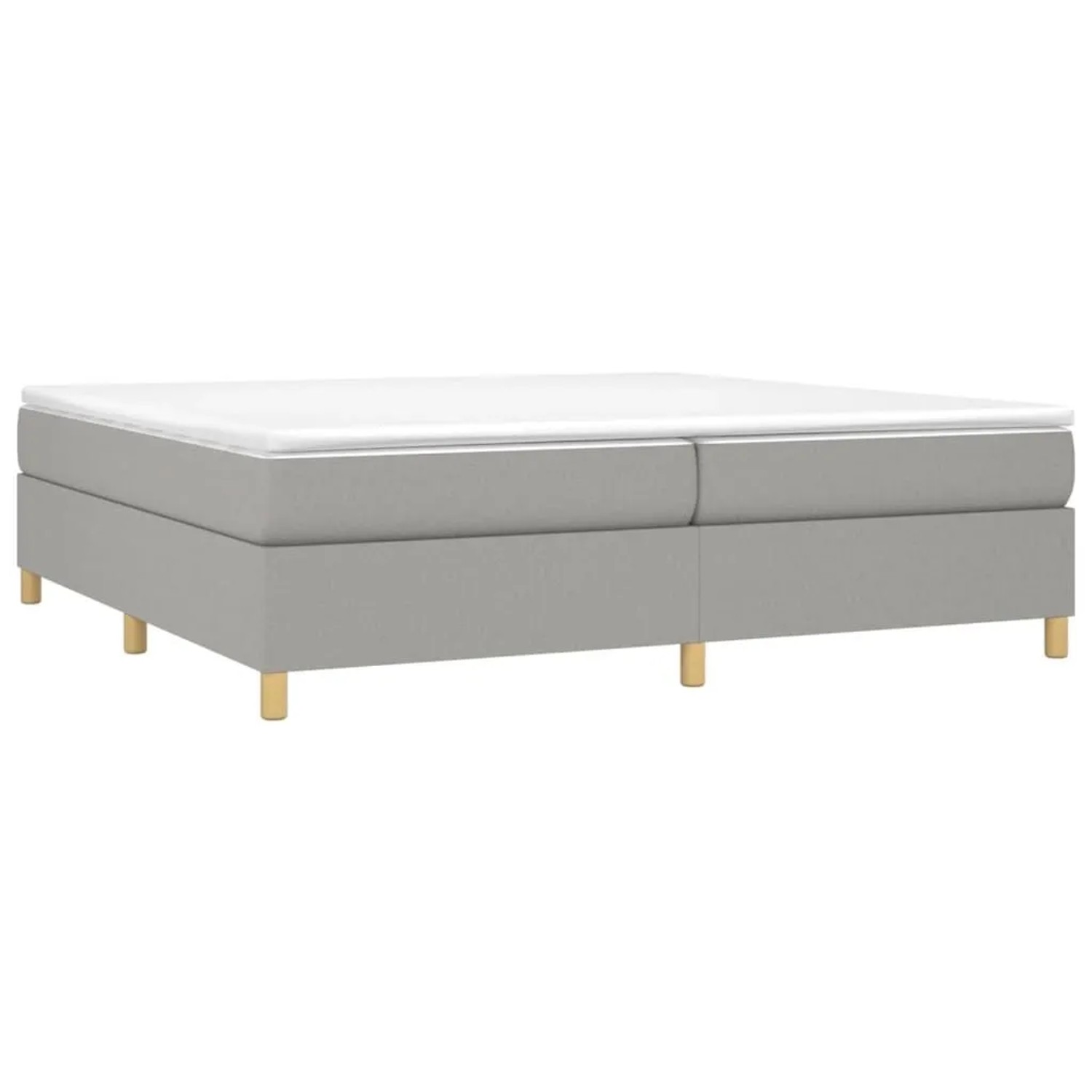 vidaXL Boxspringbett mit Matratze Hellgrau 200x200 cm Stoff 3144546 günstig online kaufen