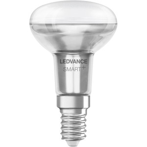 Ledvance Smart+ Reflektor Leuchtmittel E14, 3,3W, RGBW, klar. Smarte Lampe mit Farbwechsel und E14 Sockel.