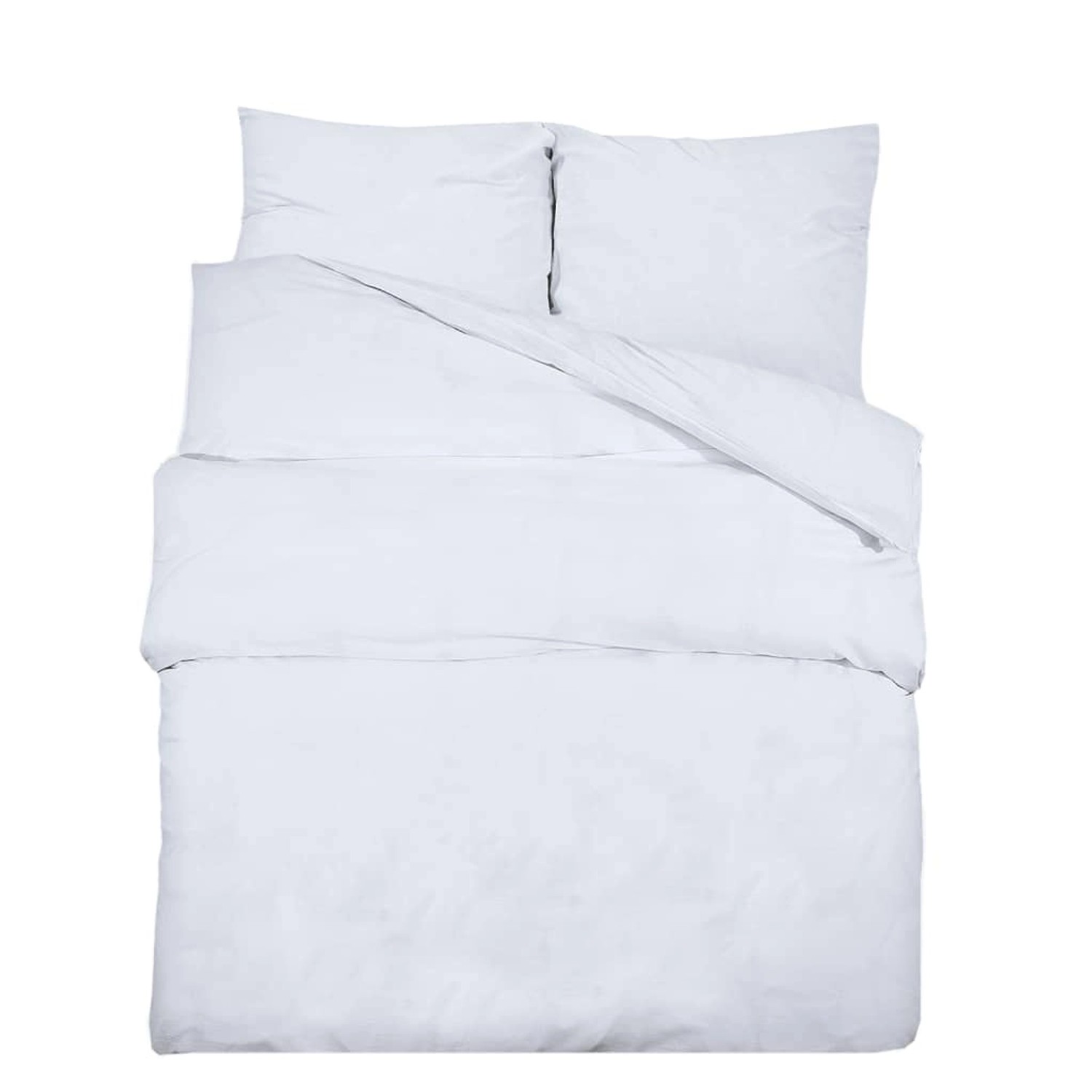 vidaXL Bettwäsche-Set Weiß 135x200 cm Baumwolle 136166 günstig online kaufen