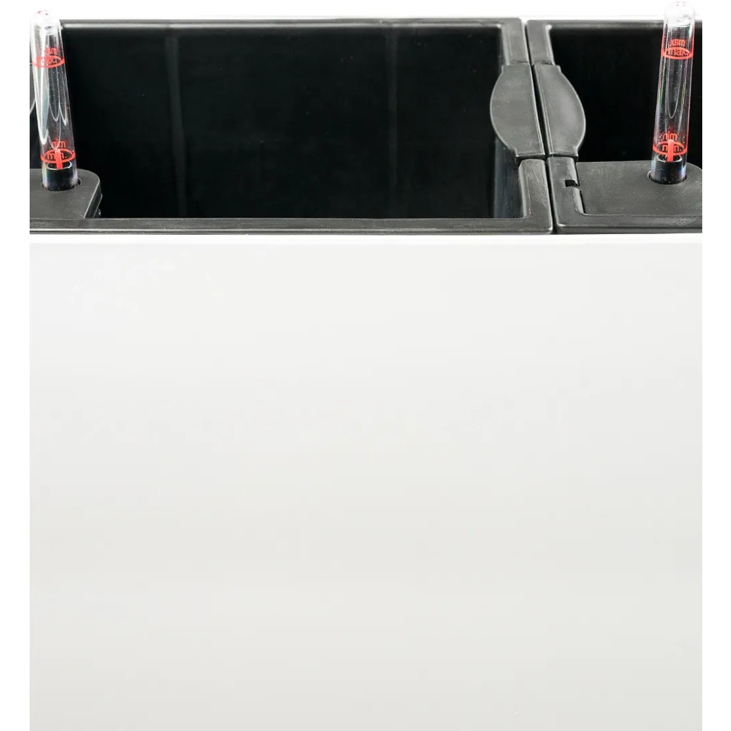 Pflanzwerk® Pflanzkübel Tub, 32x56x28 cm, glänzend weiß, mit Wasserstandsanzeige.