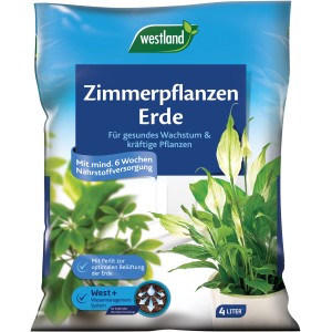 Westland Zimmerpflanzenerde 4L: Universalerde für gesunde Zimmerpflanzen, mit Perlit und Wassermanagement-System.