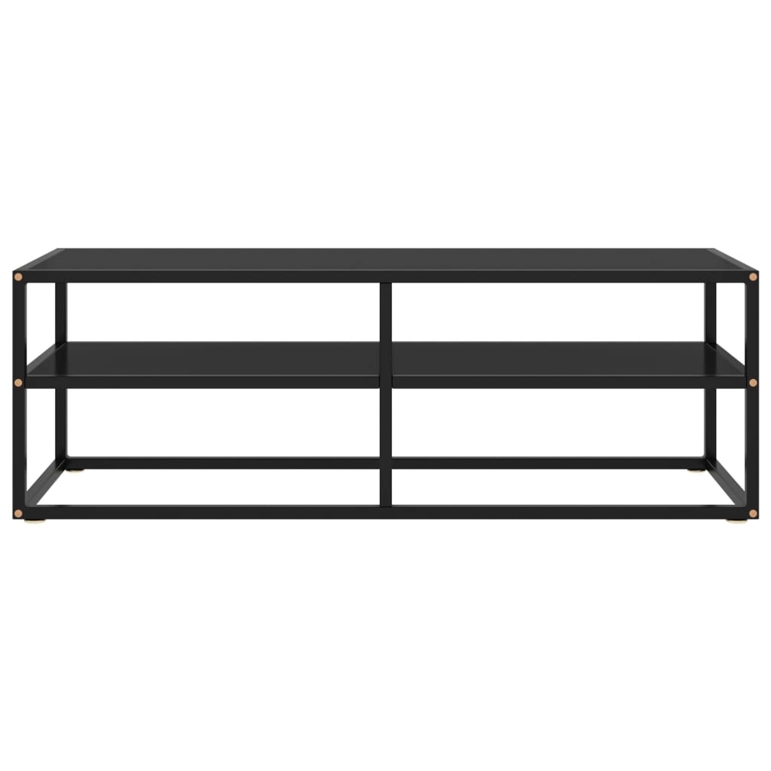 vidaXL TV-Schrank Schwarz mit schwarzem Glas 120x40x40 cm günstig online kaufen