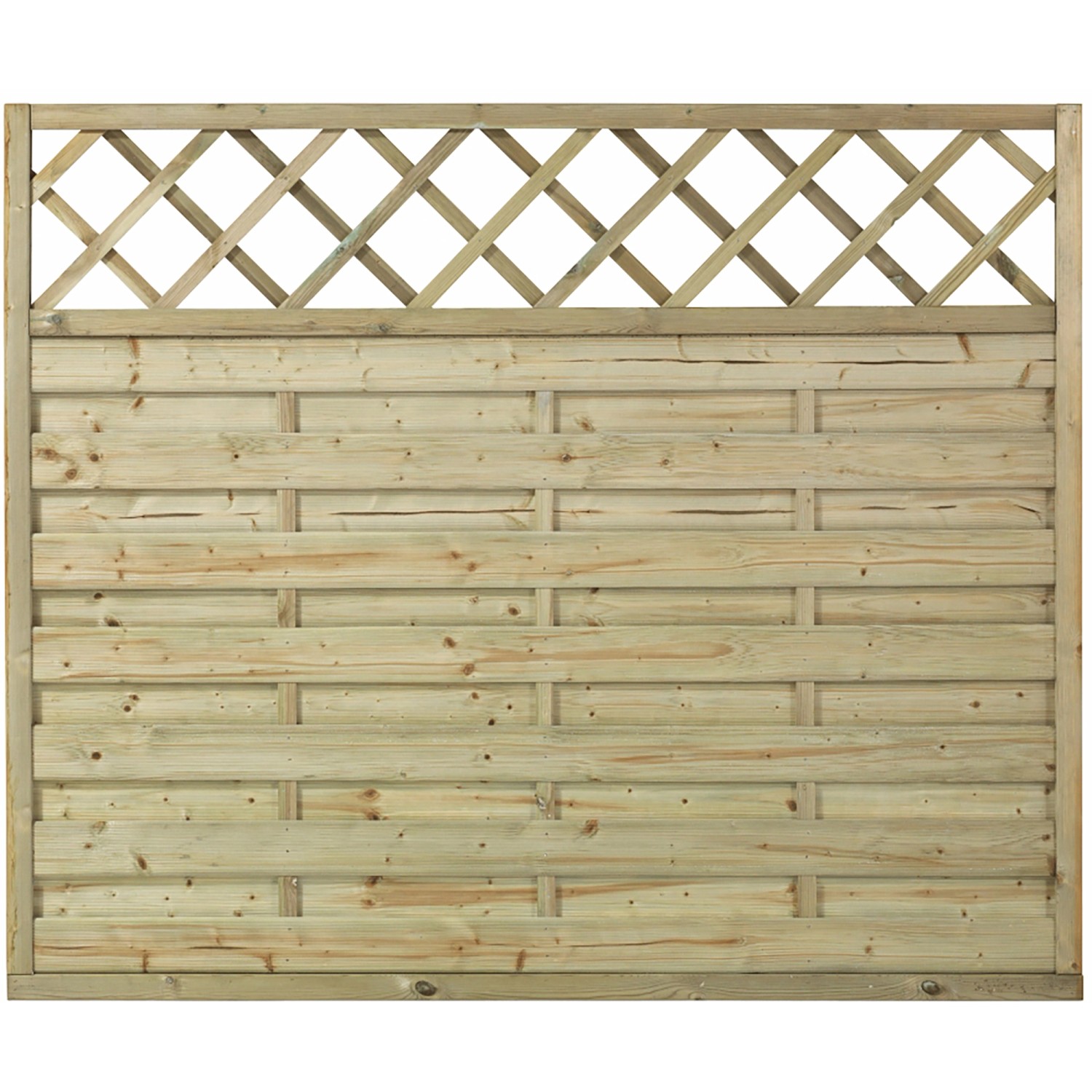 Sichtschutzzaun Bergen mit Gitter Nadelholz druckimprägniert 180 x 150 cm günstig online kaufen