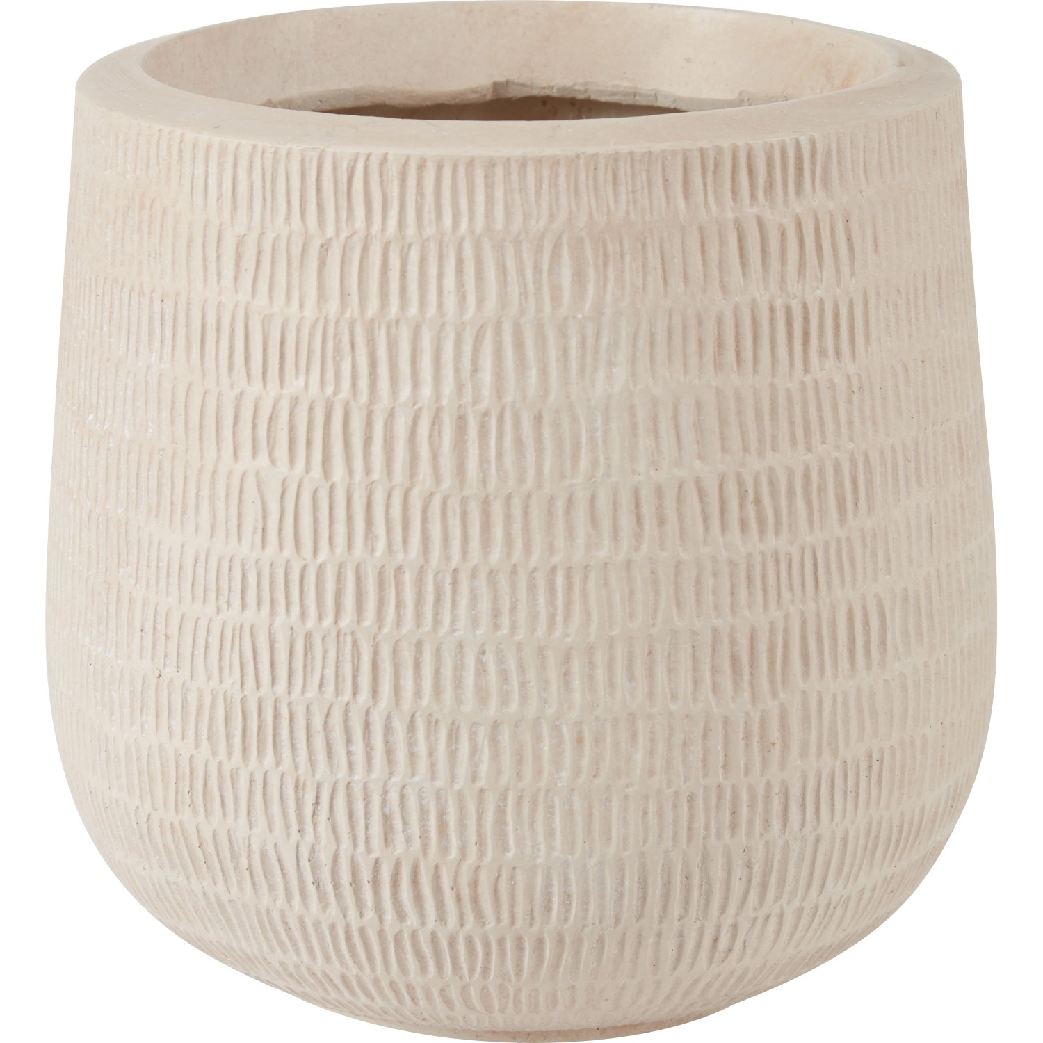 Übertopf Faserton Rau Beige 30 cm x 30 cm x 29 cm kaufen bei OBI