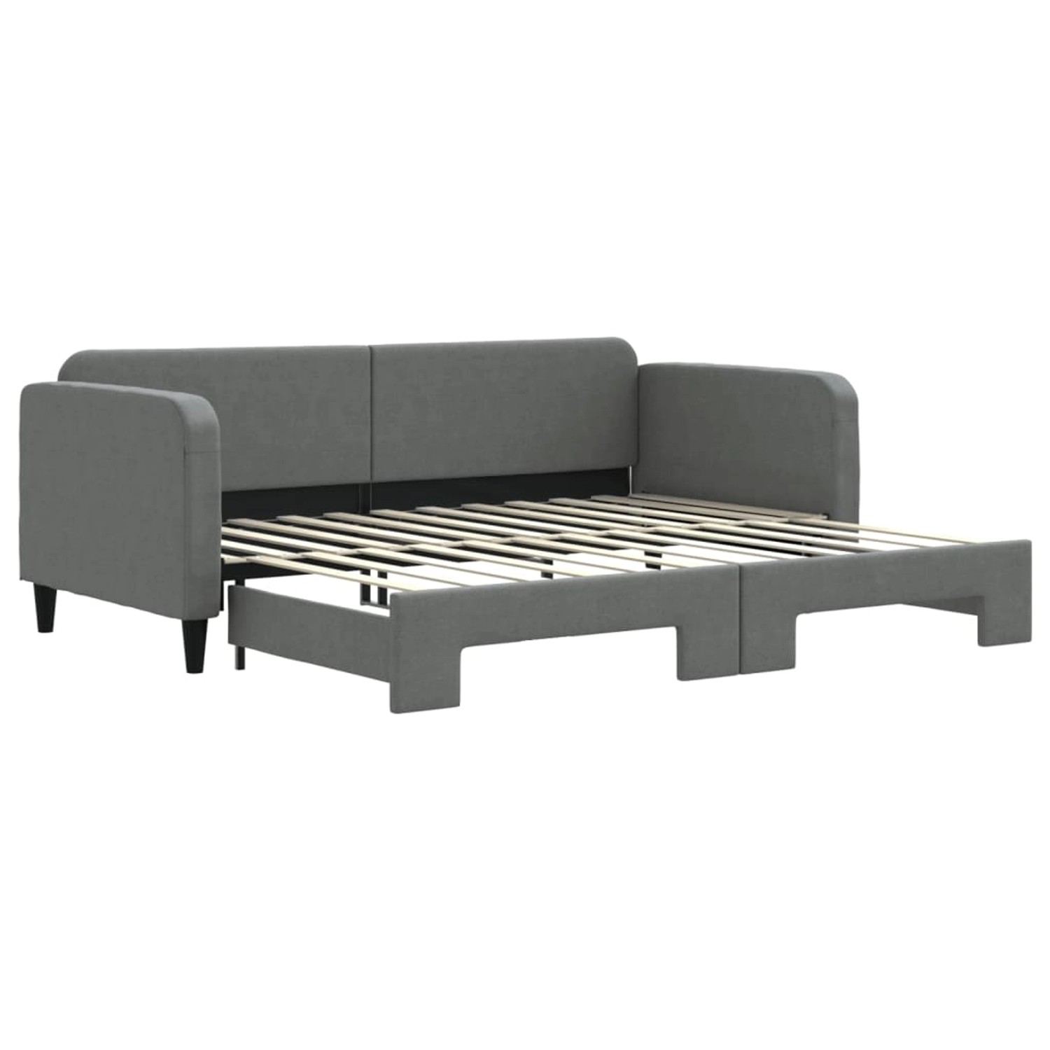 vidaXL Tagesbett Ausziehbar Dunkelgrau 90x200 cm Stoff1886597 günstig online kaufen