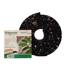Gartenland Terrassenpads Granulatrolle, 8x77x2300 mm, zum Höhenausgleich für Terrassendielen.