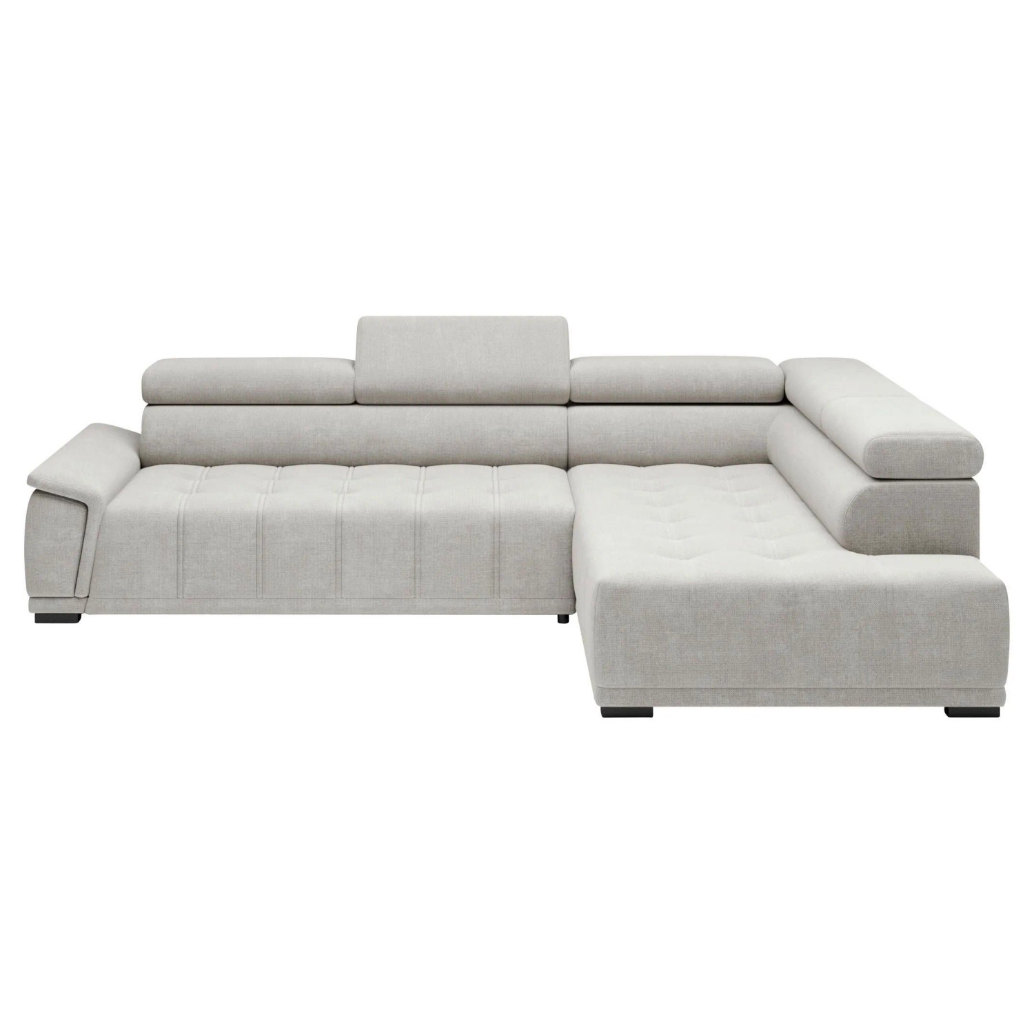 Premium Living Ecksofa Gremio Rechts Grauweiß