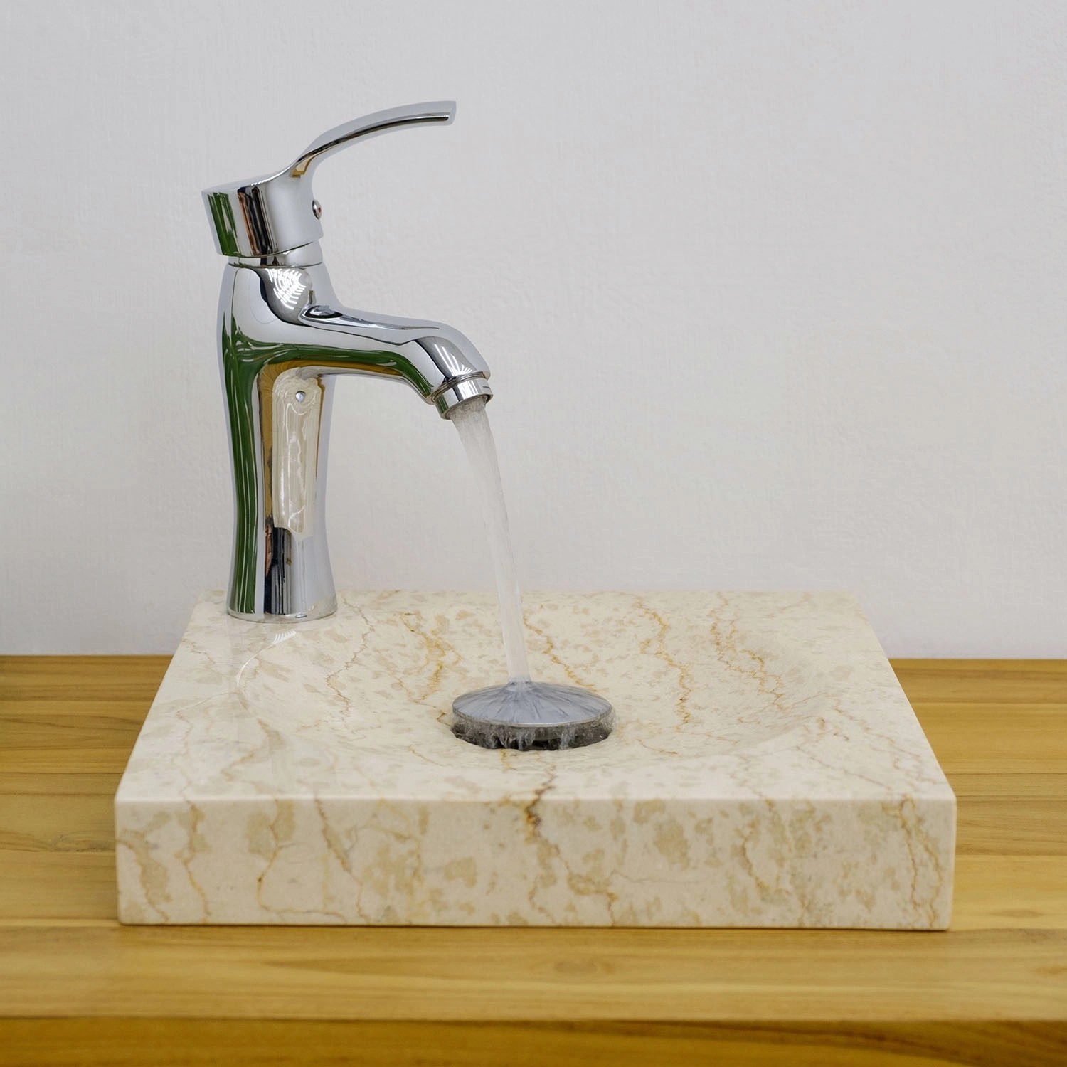 Wohnfreuden Marmor - Waschbecken Tumba Creme 30cm_3