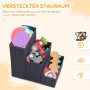 PawHut Haustiertreppe, faltbar, 3 Stufen mit Stauraum für Hundezubehör.