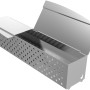 Char-Broil Räucherbox Made2Match aus Edelstahl für Gasgrills, mit Löchern und klappbarem Deckel.