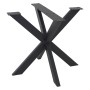 Schwarzes ML-Design Tischgestell Spider mit Kreuz-Design für Esstische.