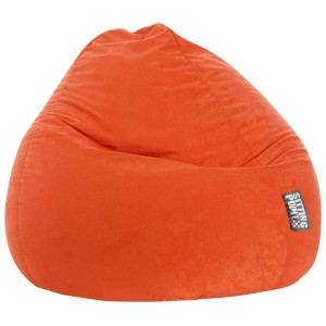 Orangefarbener Sitting Point Sitzsack Easy mit 300 l Volumen.