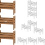 Needs&wants Placy2 Pflanzenständer aus Holz, verschiedene Aufbauvarianten.