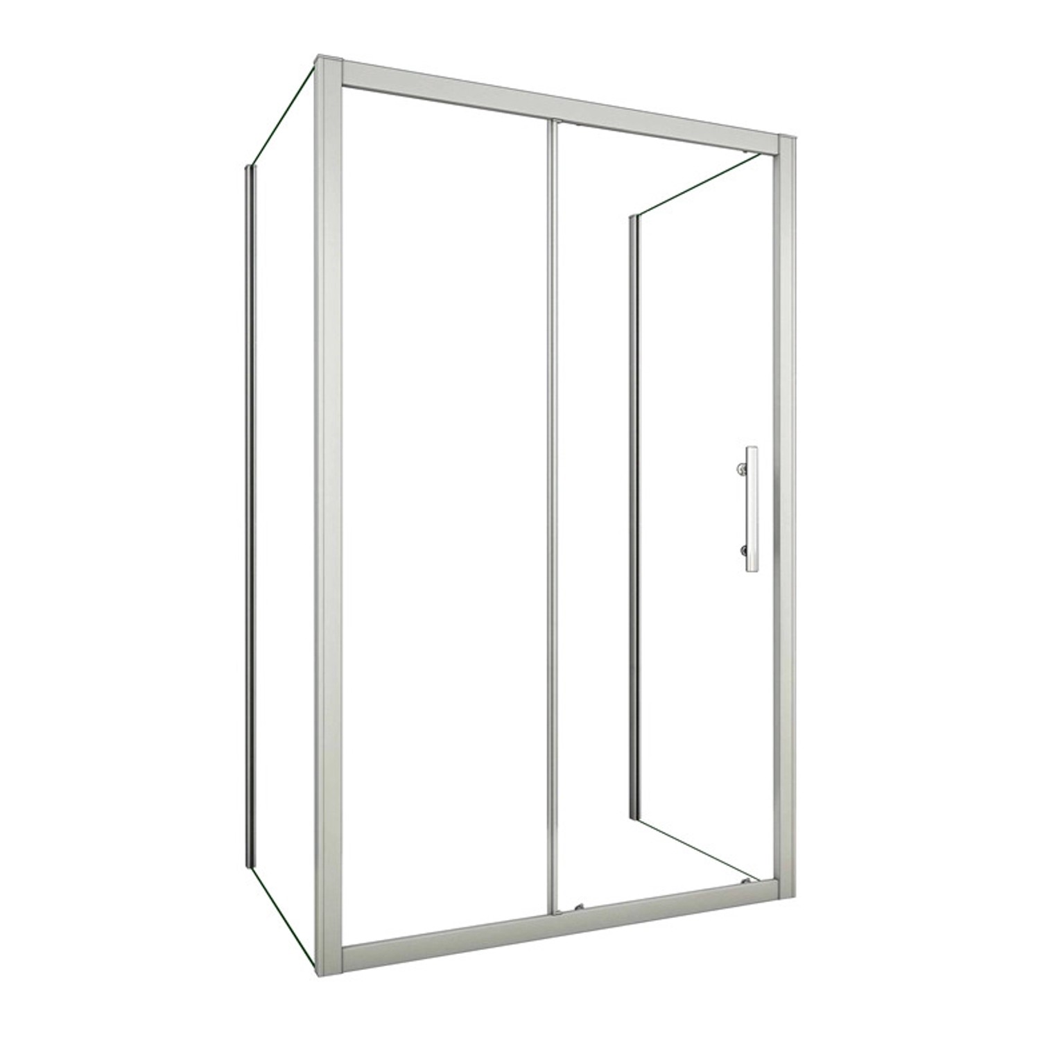 Duschparadies U-Duschkabine 90 x 120 x 90 cm Schiebetür x Seitenwand 8mm Na günstig online kaufen