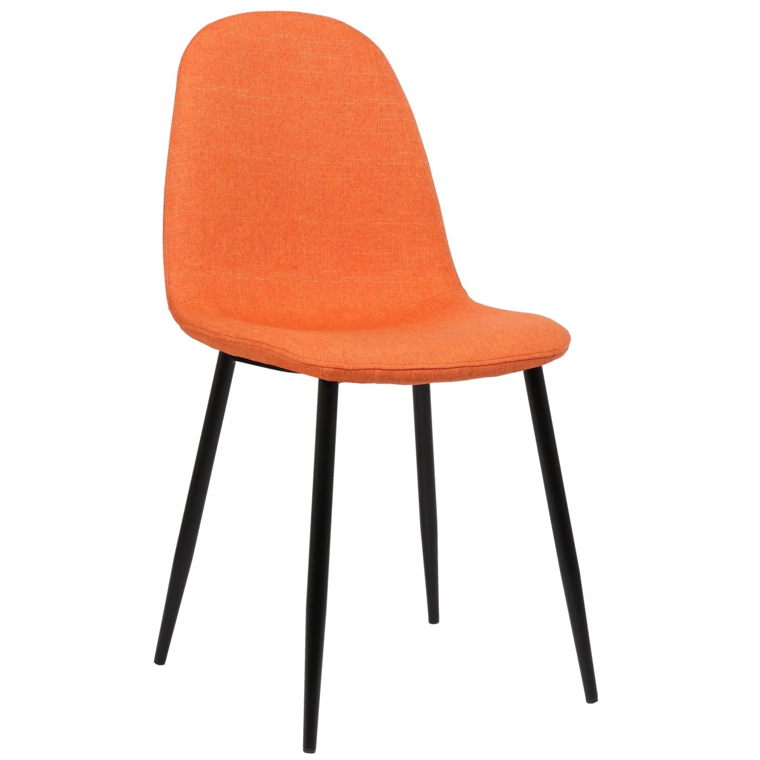 DELUKE Esszimmerstuhl MOVI Orange Stoff Metall 88x44x51cm Strapazierfähig Küchenstuhl Wohnzimmerstuhl