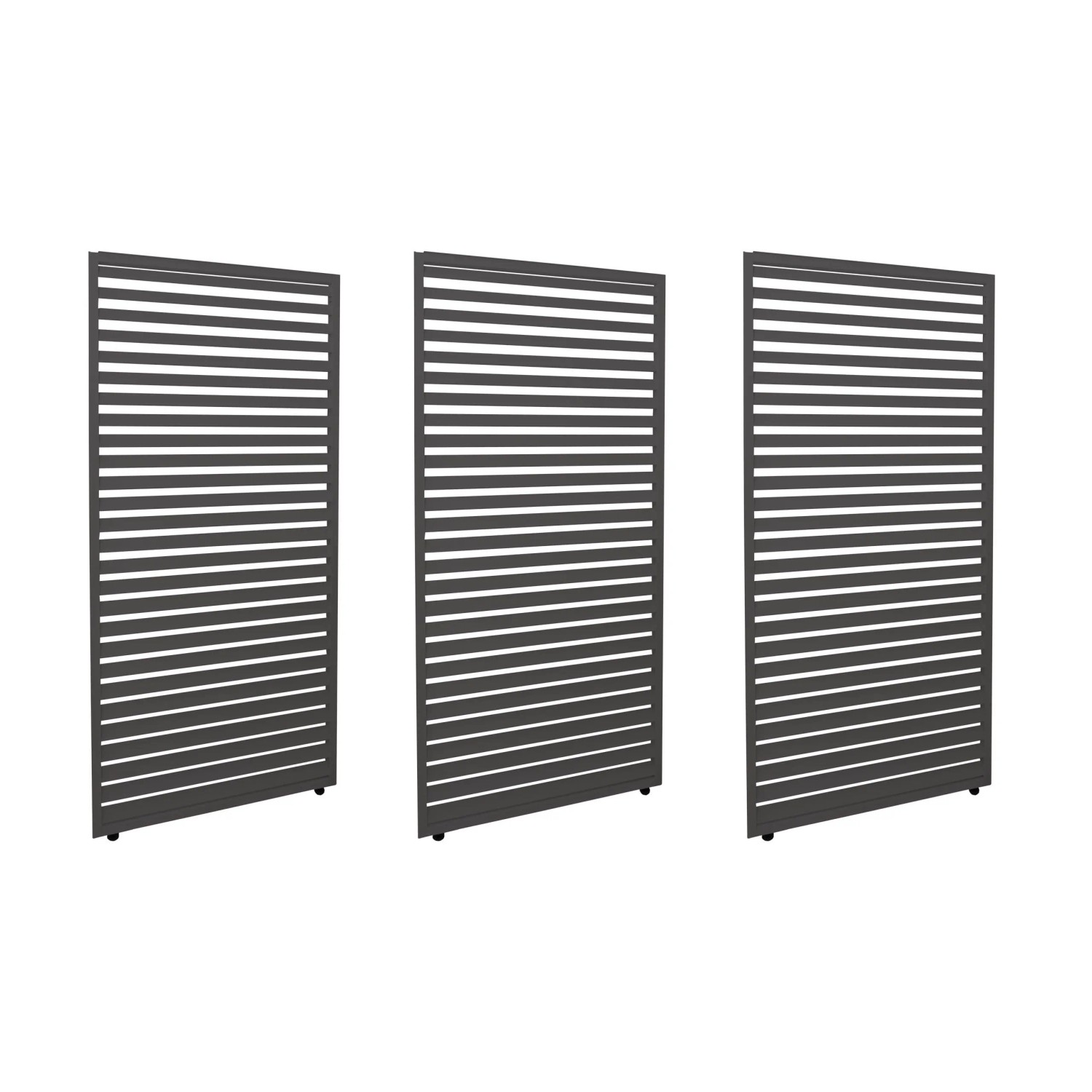 BERLINLODGE 3er-Set Aluminium Paneele Für Pergola HxB 204x271cm Anthrazit Terrassenüberdachung Lamellenpaneel Modul