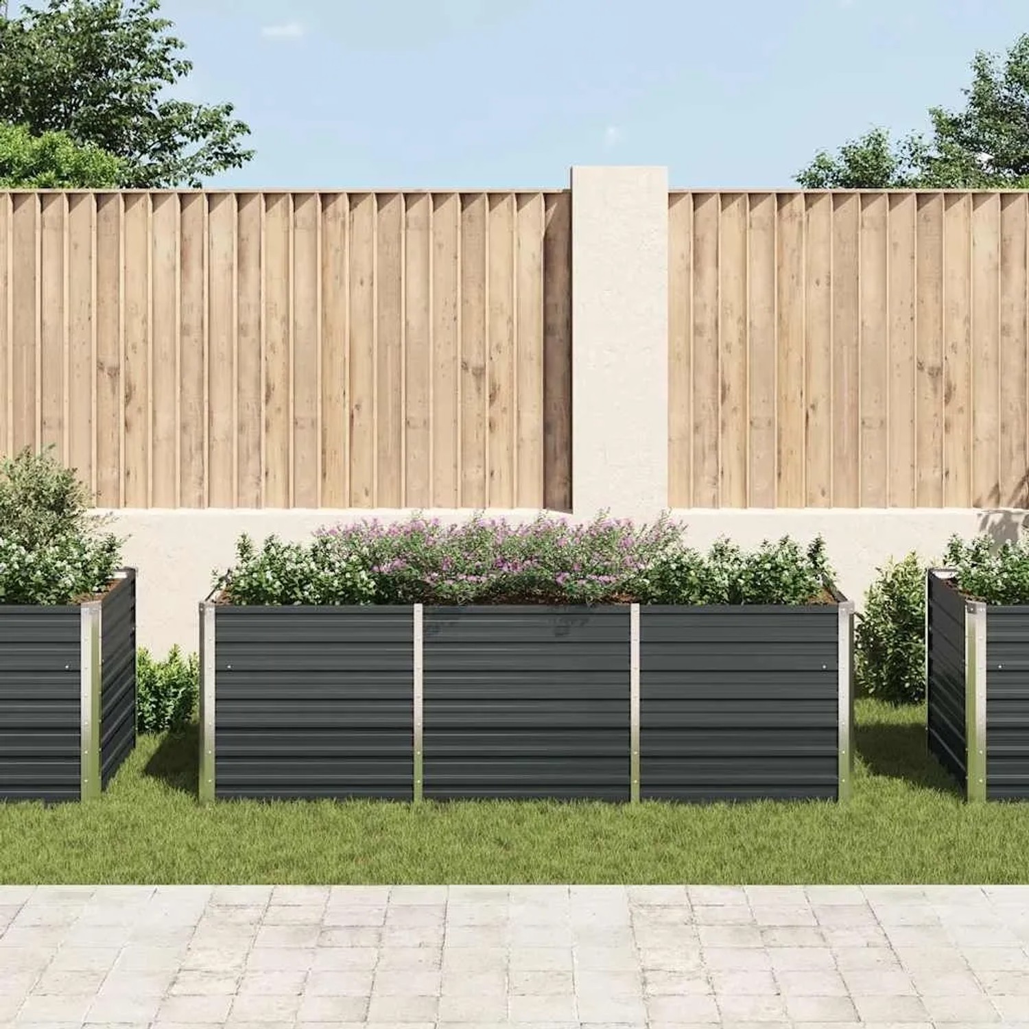 vidaXL Garten-Hochbeet Anthrazit 240 x 80 x 77 cm Verzinkter Stahl 45726_3