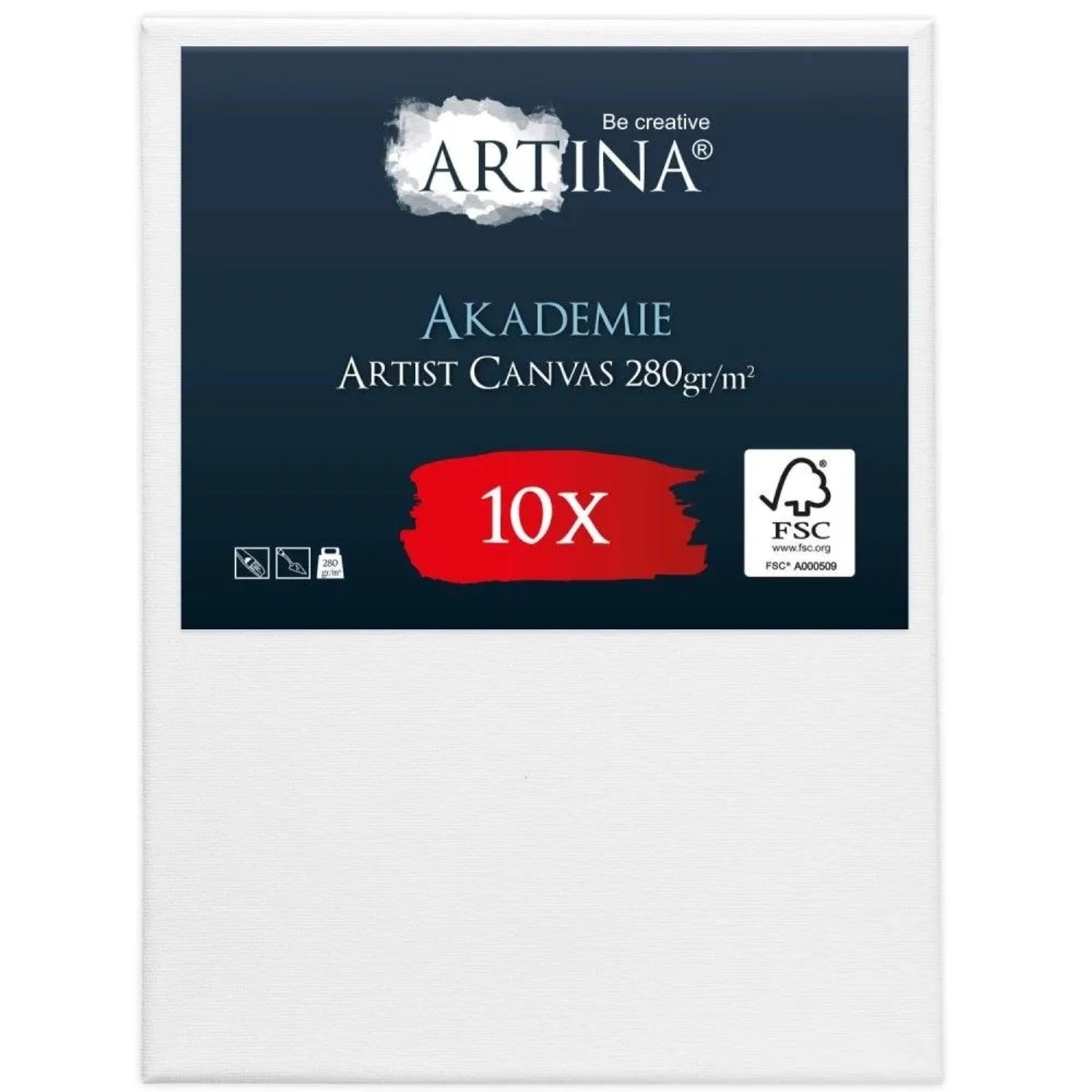 Artina Keilrahmen Leinwand Akademie 50x70cm 10er Set