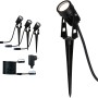 Paulmann Plug & Shine Basis-Set mit 3 Spots, Trafo und Kabel für die Gartenbeleuchtung.