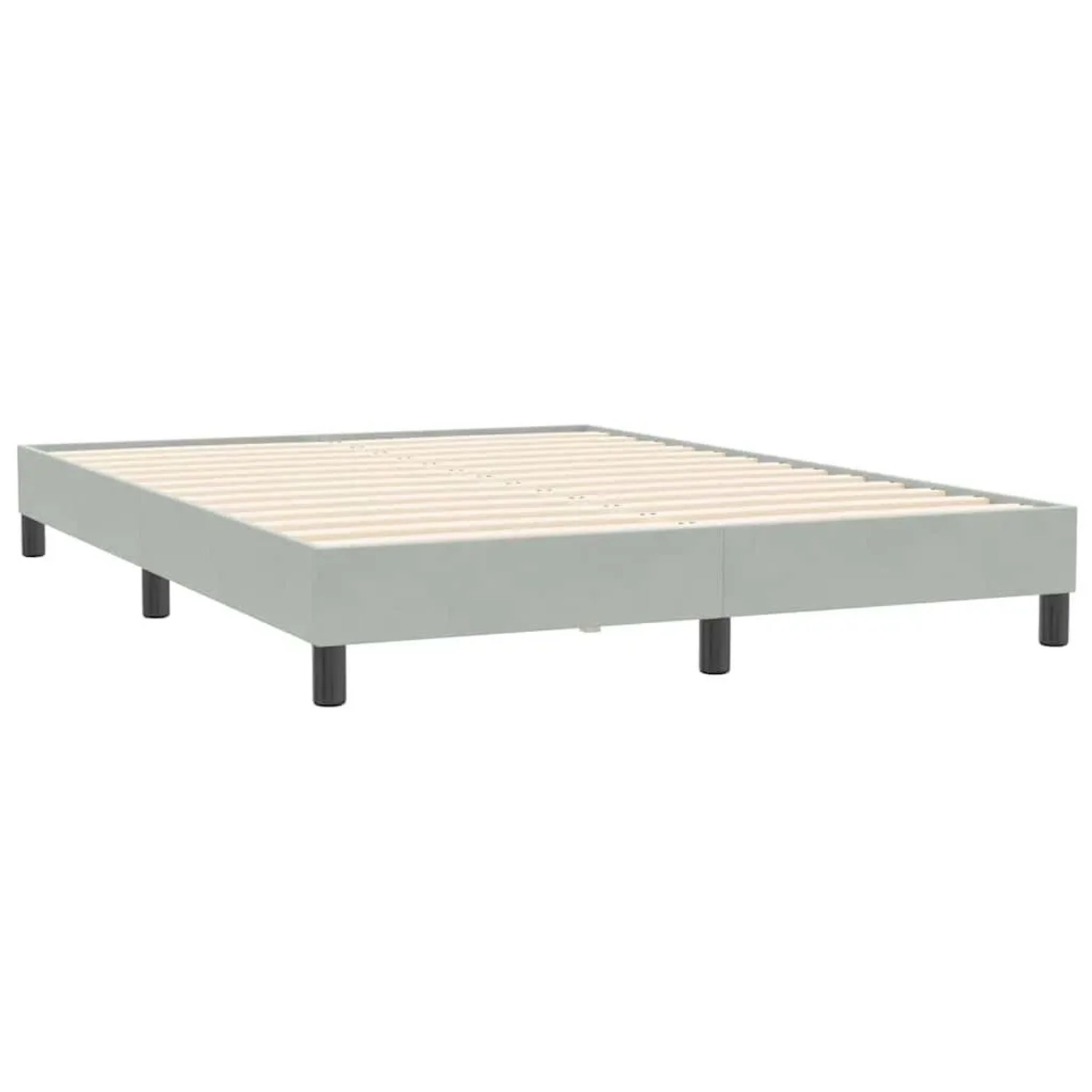 vidaXL Boxspringbett ohne Matratze Hellgrau 140x210 cm Samt 3315825 günstig online kaufen